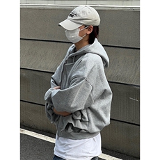 【有货】灰色卫衣连帽小众设计感假两件开衫外套WY971特P55，男装卫衣，星座908-1