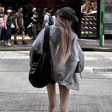 抖音得物高品质二开25秋冬美式高街重磅结构高领连帽卫衣外套W62，男装卫衣，电商A486-1