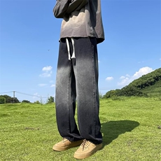 2024新款夏季水洗渐变牛仔裤男百搭休闲直筒裤潮流现货K7809-P32，男装牛仔裤，星座512-3