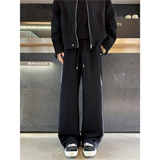 春秋美式复古条纹运动百搭卫裤男款宽松直筒休闲显瘦裤子特批48，男装休闲裤，电商B319
