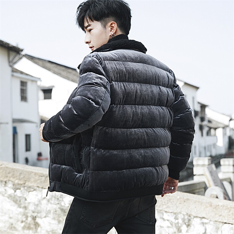 冬季棉衣韩版潮流男士短款棉服金丝绒外套棉袄DS217T,男装棉衣,电商A102