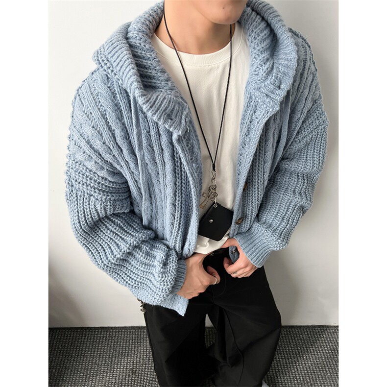 老钱风950克超柔软北极绒针织开衫毛衣外套W1569/特P75,男装针织衫/毛衣,电商B350