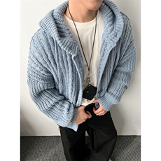 老钱风950克超柔软北极绒针织开衫毛衣外套W1569/特P75，男装针织衫/毛衣，电商B350