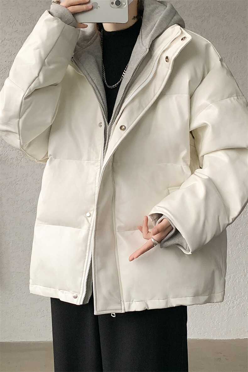 8XL-M高品质！！特大码羽绒服假两件皮棉袄连帽羽绒服YRFC02P190,男装羽绒服,电商D206-1