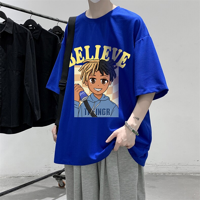 华夫格t恤男短袖男大码五分袖大皂风HT73271-P22,男装T恤,电商A040