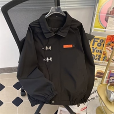 秋款男夹克衫侧边拉链金属扣贴标休闲外套JK78P68，男装夹克，星座1013-1