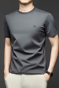 DN-ZMY005夏季新款男士速干T恤衫简约男士短袖圆领通勤男装图片