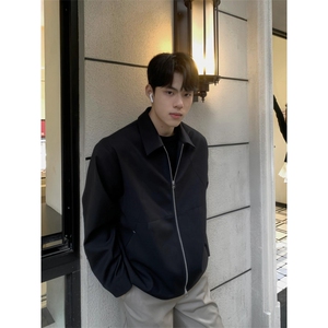 cleanfit黑色正肩短款外套男款秋季潮牌高级感痞帅美式飞行员夹克图片