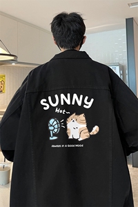 牛仔夹克男大码牛仔外套男茄克 NJ77402-P60图片