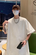 小众设计感基础款宽松短袖T恤男圆领纯色休闲百搭上衣TX601-特P22，男装T恤，电商A178