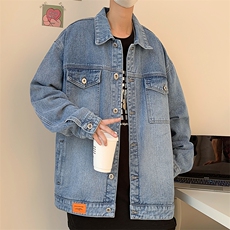 爆2023春季情侣百搭牛仔夹克文艺男女潮流宽松外套JK846-P75，男装夹克，星座1103-3