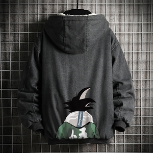 NM53005-P140 牛仔外套男大码加厚加绒衣男羊羔毛服男图片