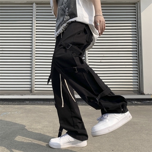男春季潮流时尚休闲长裤绑带高街工装裤UK95P40图片