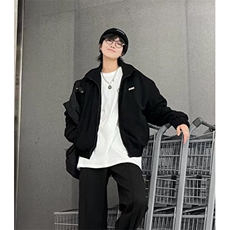 冬季简约纯色立领加厚加棉外套男生百搭宽松帅气休闲夹克J809，男装夹克，星座1116A（原606A-3）