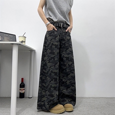 美式工装迷彩裤子男款2026新款夏季穿搭直筒宽松阔腿休闲长裤，男装工装外套，星座410-6（原星座1304-1）