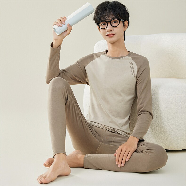 男士秋衣秋裤休闲薄款情侣保暖内衣套装两件套TZ3603-P50,男装休闲套装,星座310B-3