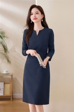 春季职业气质显瘦连衣裙长袖女款2026新款时髦潮流高级感裙子，女装套装/套裙，姿衣坊