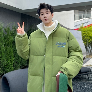 ！2025冬季新款男士立领棉衣羊羔毛加绒加厚棉服外套MY116P70图片