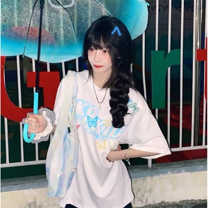 万针全刺绣工艺抖音得物高品质260克重磅纯棉双纱美式高街短袖T恤图片