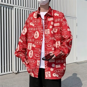 男春秋情侣宽松休闲衬衣C648P30图片