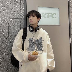 特P25控48 秋冬新款男士圆领卫衣宽松休闲日常百搭上衣WQ2430图片