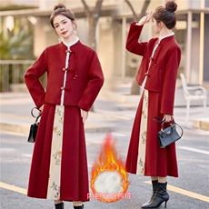 现货新中式提花90羽绒服套装纯色女2026冬季新款超好看保暖女，女装羽绒服，众宇琦