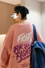 2023秋款新品青少年港风潮牌印花圆领运动卫衣男女同款W401-P30，男装卫衣，电商A441-1
