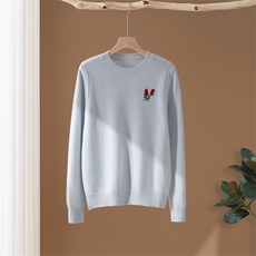 2025年秋季新款百搭女士圆领长袖提花羊绒衫，女装羊绒衫，澳冬特羊绒