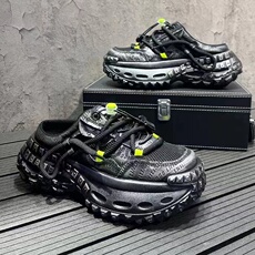 55-0278厚底增高半拖老爹鞋男夏季新款拖鞋男，男鞋拖鞋，星座1407-6