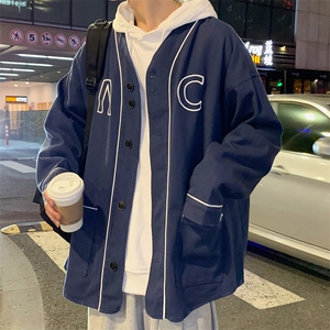 春秋棒球服男ins网红潮牌高街宽松休闲运动百搭潮流 W1624-P55图片