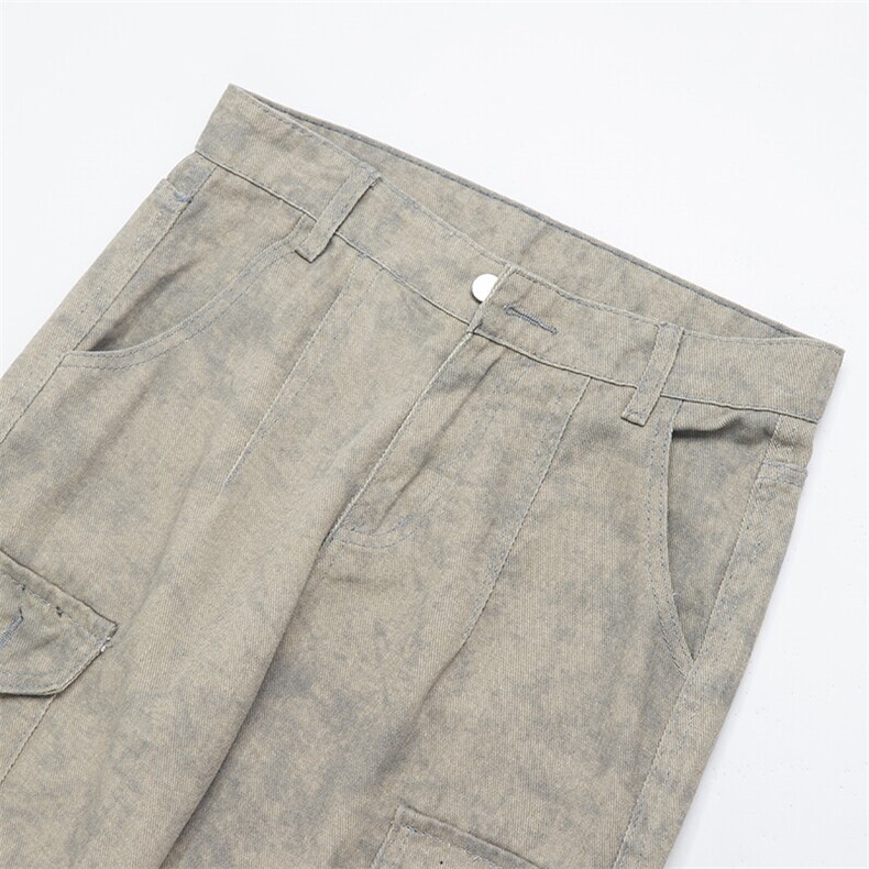 白底cleanfit大理石纹牛仔裤长裤微喇休闲裤A014-DY25121-P65控88,男装休闲裤,电商A014