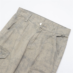 白底cleanfit大理石纹牛仔裤长裤微喇休闲裤A014-DY25121-P65控88图片