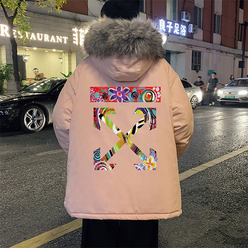 MM48169-P130冬季大毛领棉衣男士大码加厚棉袄男棉服,男装棉衣,电商A040