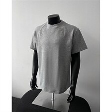 抖音得物高品质二开270G重磅美式高街曼巴棉螺纹拼接短袖T恤，男装T恤，电商A486