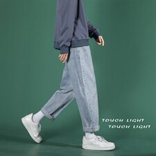 主推！纯色牛仔裤宽松休闲直筒老爹裤X715NZ006批45控68，男装牛仔裤，星座715