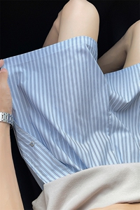 舒适休闲百搭条纹撞色简约裤子港风文艺风情侣短裤K847TP20无差价图片
