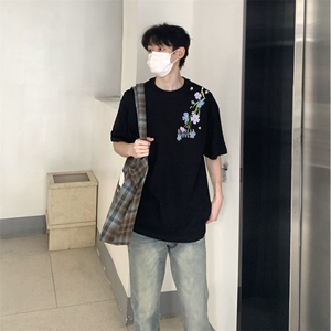 万针全刺绣解构设计260克重磅双纱纯棉高品质美式高街短袖T恤特39图片