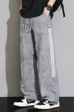 条纹休闲裤男生夏季薄款宽松抽绳阔腿长裤2025透气新款K8205-P45，男装休闲裤，星座610（原A335）