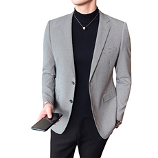 男士青年商务修身休闲西服小西装外套格子818P165，男装西服套装，电商D225-1