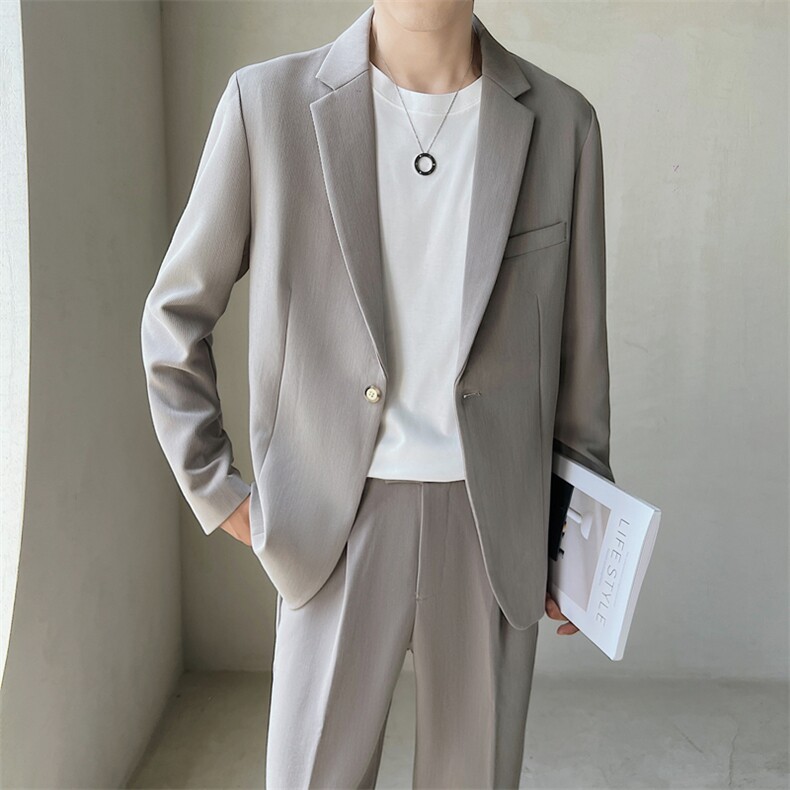 现货2025新款轻熟风休闲西服外套男西装上衣X15P130（有套装195）,男装西服套装,电商B276A