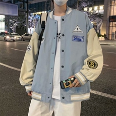 春秋外套男韩版潮流棒球服港风夹克ins潮牌帅气学生褂子J437-P48，男装夹克，星座1008-1