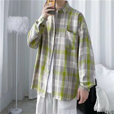 长袖衬衫男港风日系外套C8009P32图片