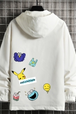 JK65079-P45连帽夹克男大码胖子棒球服上衣外套网格挂拍，男装夹克，电商A040A