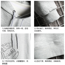 WY2133-P35加绒款-P40纯连帽卫衣男大码运动帽衫宽松薄网格，男装卫衣，电商A040A