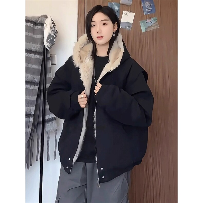 现货高品质美式高街冬季重磅硬挺短款座山雕毛领棉衣男女加厚外套,男装棉衣,电商A486