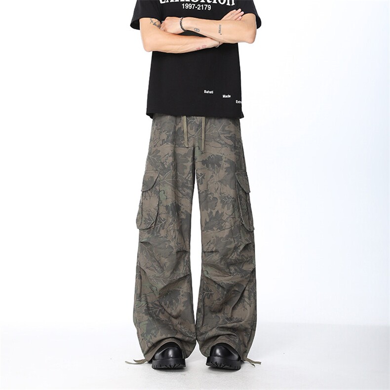 B221美式ins高品质多口袋休闲迷彩工装裤子LK24256-特P48控78,男装休闲裤,电商B221