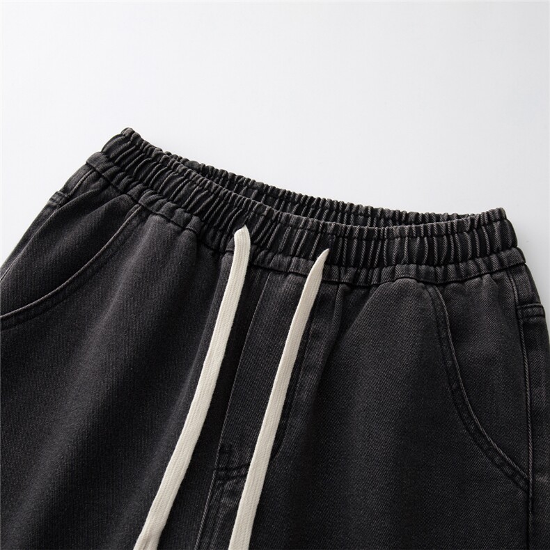 【现货库存】美式抽绳牛仔裤男直筒休闲裤子A080-8299-P45控68,男装休闲裤,电商A080