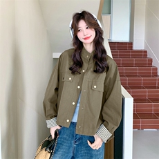出货工装军绿色外套2C198-6829-P155K248，女装短外套，2C198