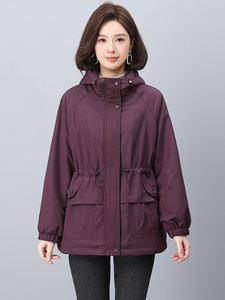 加绒派克服女2024冬季新款宽松大码加厚连帽棉衣外套图片