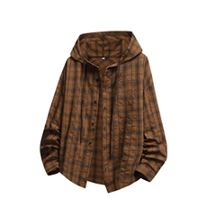 格子防晒衬衫，抖音得物现货，可送样，A061-AF01171-特P20-白底，男装防晒衣，电商A061